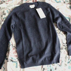 Ministry of Supply Merino Crewneck Sweater - Navy Blue